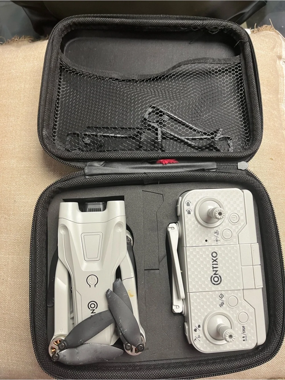 White Foldable Drone with Remote Controller - White
